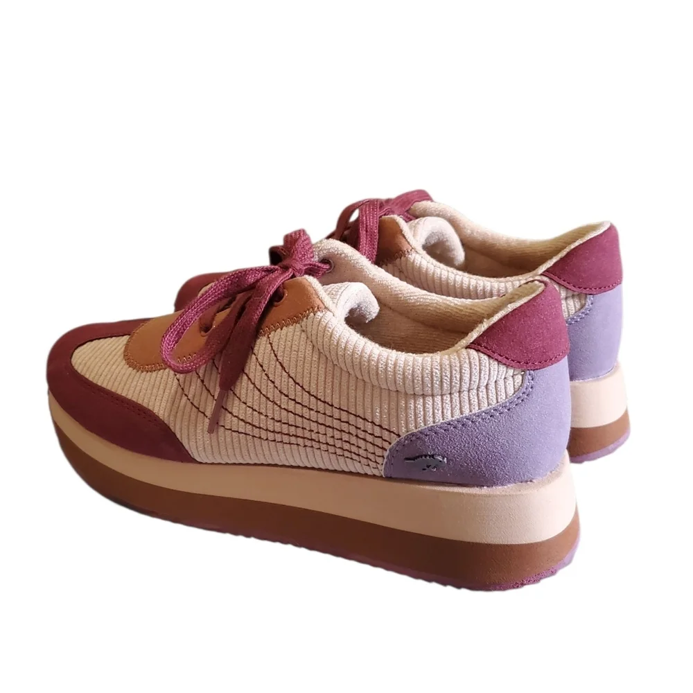 Rocket Dog Rapid Platform Retro 70s Style Colorblock Sneakers Light Tan Combo 9 - Picture 4 of 9